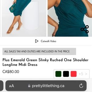 BNWT - One shoulder PLT dress - size 16